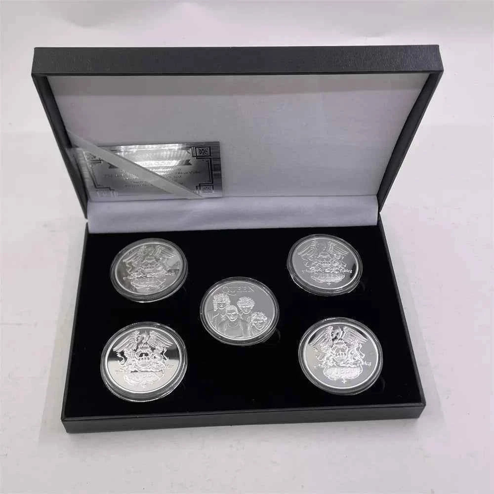 Mixed Designs Queen Gold Coin Popular World Band Commemorative Coin Freddie Mercury Challenge Collectibles Home Decor Gift