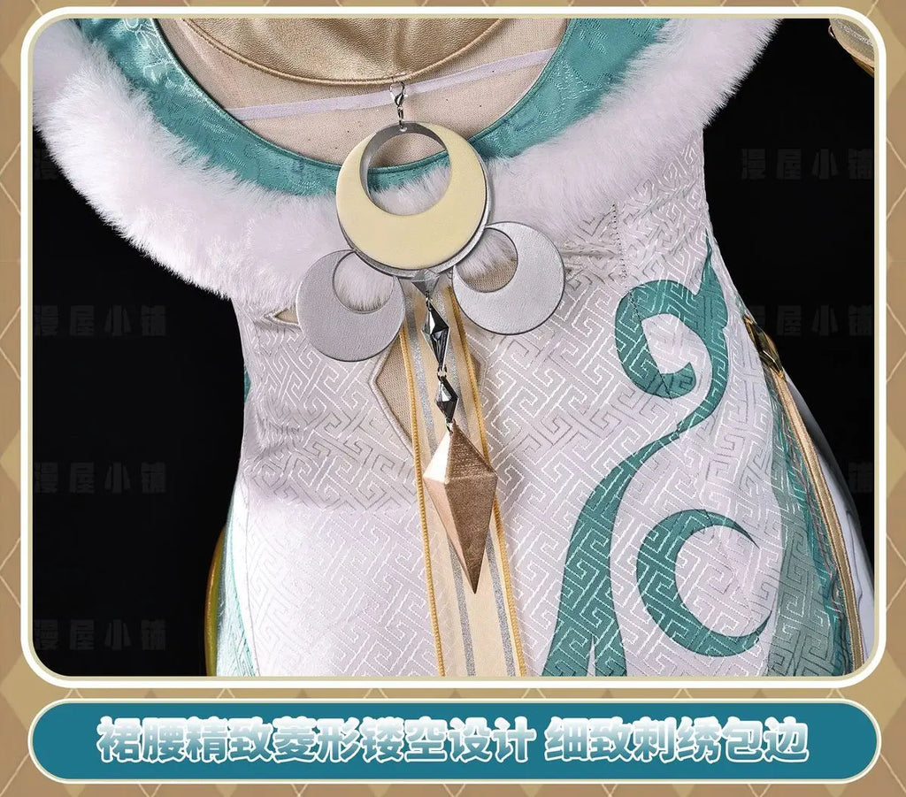 Genshin Impact Zi Bai Cosplay Costume Halloween Party Gorgeous Uniform Accessories Props Complete Set HERO Cos - Big Tim's Magic Emporium