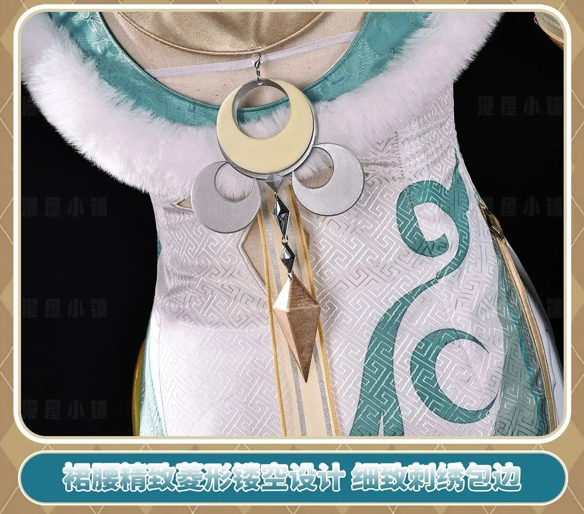 Genshin Impact Zi Bai Cosplay Costume Halloween Party Gorgeous Uniform Accessories Props Complete Set HERO Cos