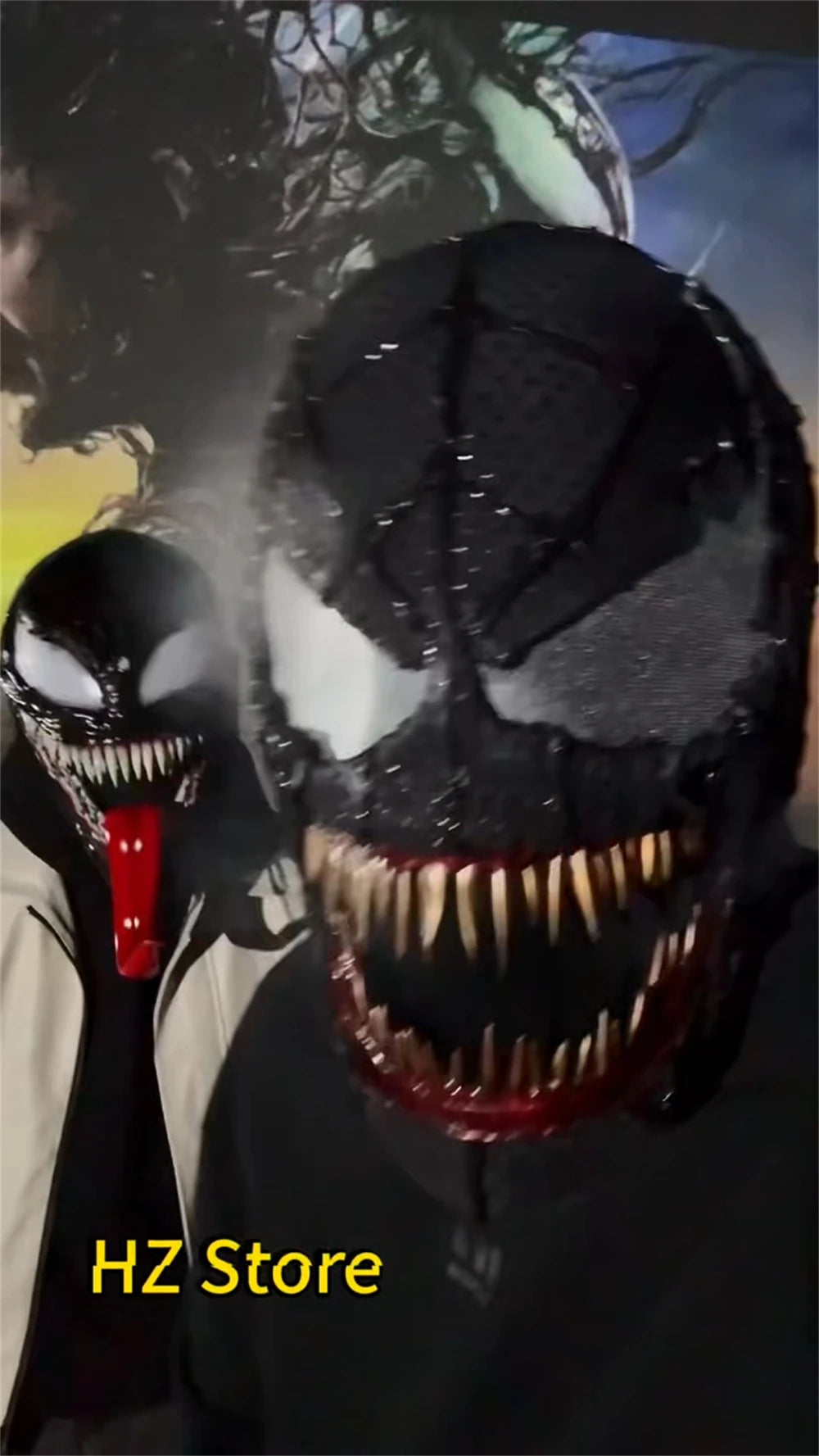 Venom 3: The Last Dance Venom Mask with Opened Mouth 1:1 Customizable Wearable Venom Helmet Movie Prop Halloween Cosplay Helmet - Big Tim's Magic Emporium