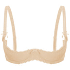 Lace Underwire Half-Cup Push-Up Bra
