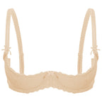 Lace Underwire Half-Cup Push-Up Bra