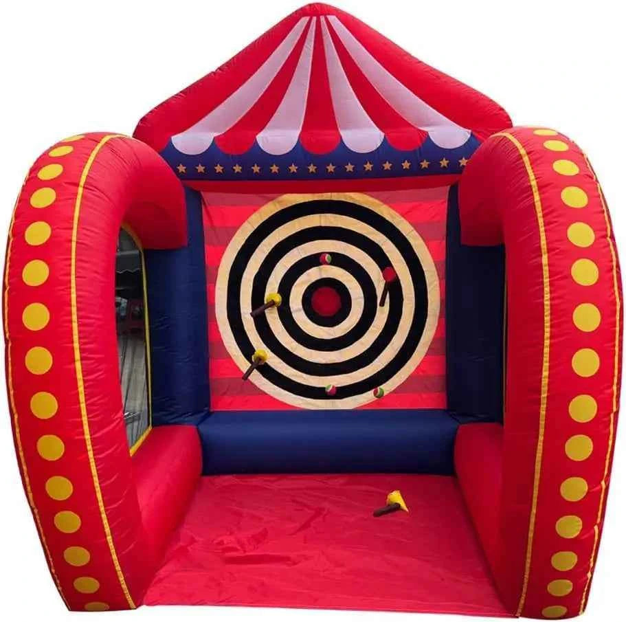 Free air shipping 5 in 1 Inflatable Carnival Bundle Games Soccer Dart Knock Down Ring Ross Game For Kids And Adults Party Game