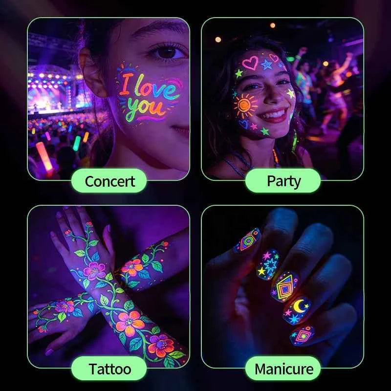 Skin Painting Face Paint For Beginners ，Human Body Graffiti,12PCS Face Paint Marker Pens DIY Drawing Soft Brush Non-toxic
