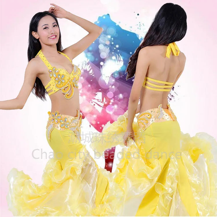 Customized Halloween Belly Dance Costume Set | Exotic Dancewear with Big Skirt - Big Tim's Magic Emporium