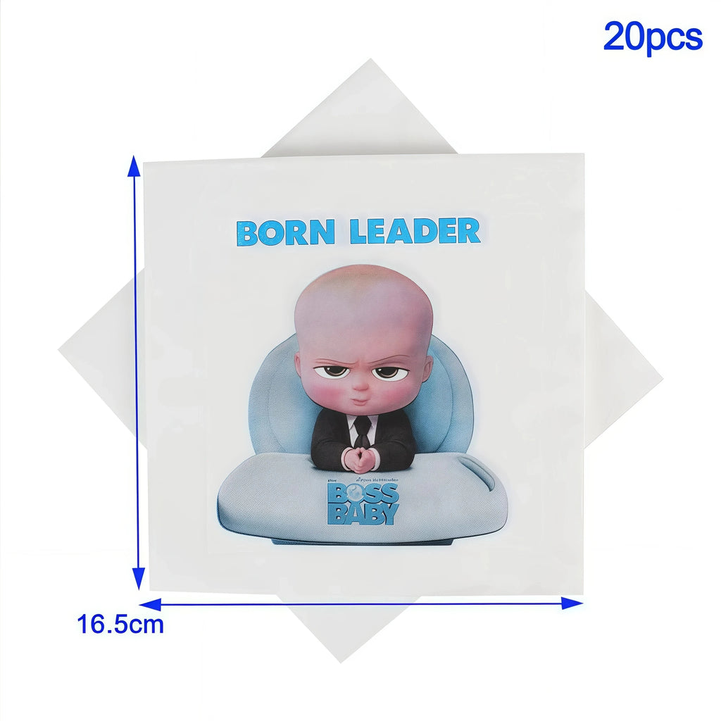 Cartoon Bossed Baby Newborn 1st Birthday Party Decorations Cute Balloons Plates Banner Tableware Set for Kids Party Favors Gifts