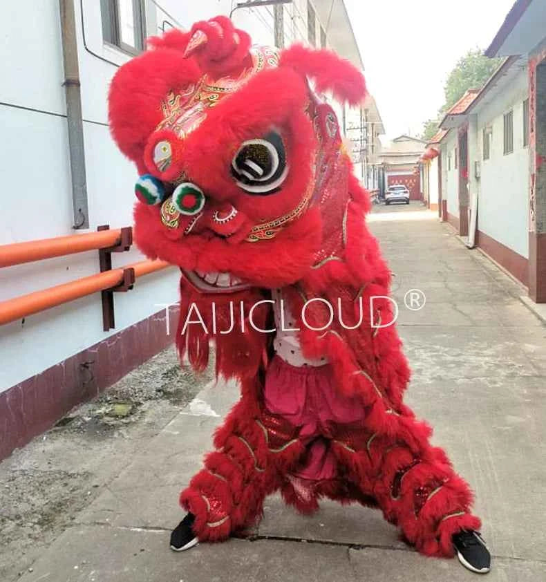 Southern Lion Dance Props for Adults, Double Performance Use, Wool Dragon Lantern, Authentic Lion Awakening Props.