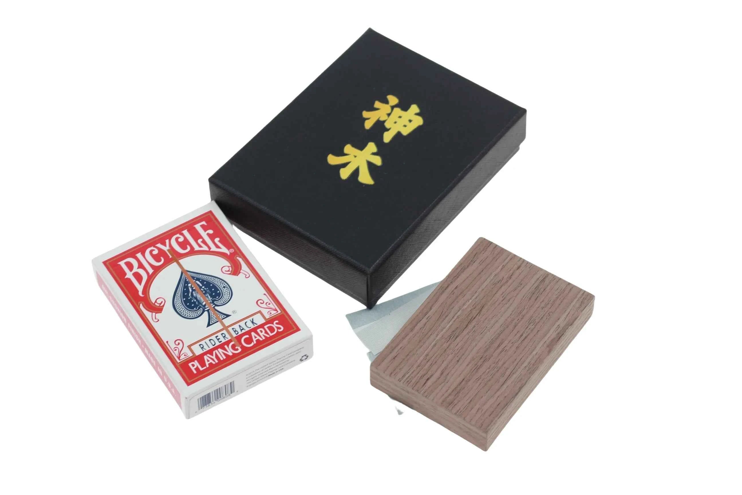 HOLY WOOD by Hanson Chien Magic Tricks Card Thru Wood A Deck Of Cards Gimmicks Props Morphs Into A Wood Block.Close Up Illusions