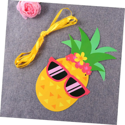 1Set Hawaiian Party Luau Aloha Party Flagbanner Pineapple Banquet Seaside Birthday Party Banner Summer Tropical Party Decoration - Big Tim's Magic Emporium