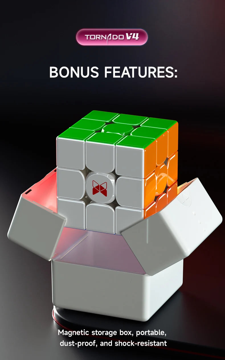 [JudyCube] Qiyi X-Man Tornado V4M Pioneer UV Version Magnetic Magic Speed Cube  Qiyi XMD Tornado V4 M Flagship 3x3x3