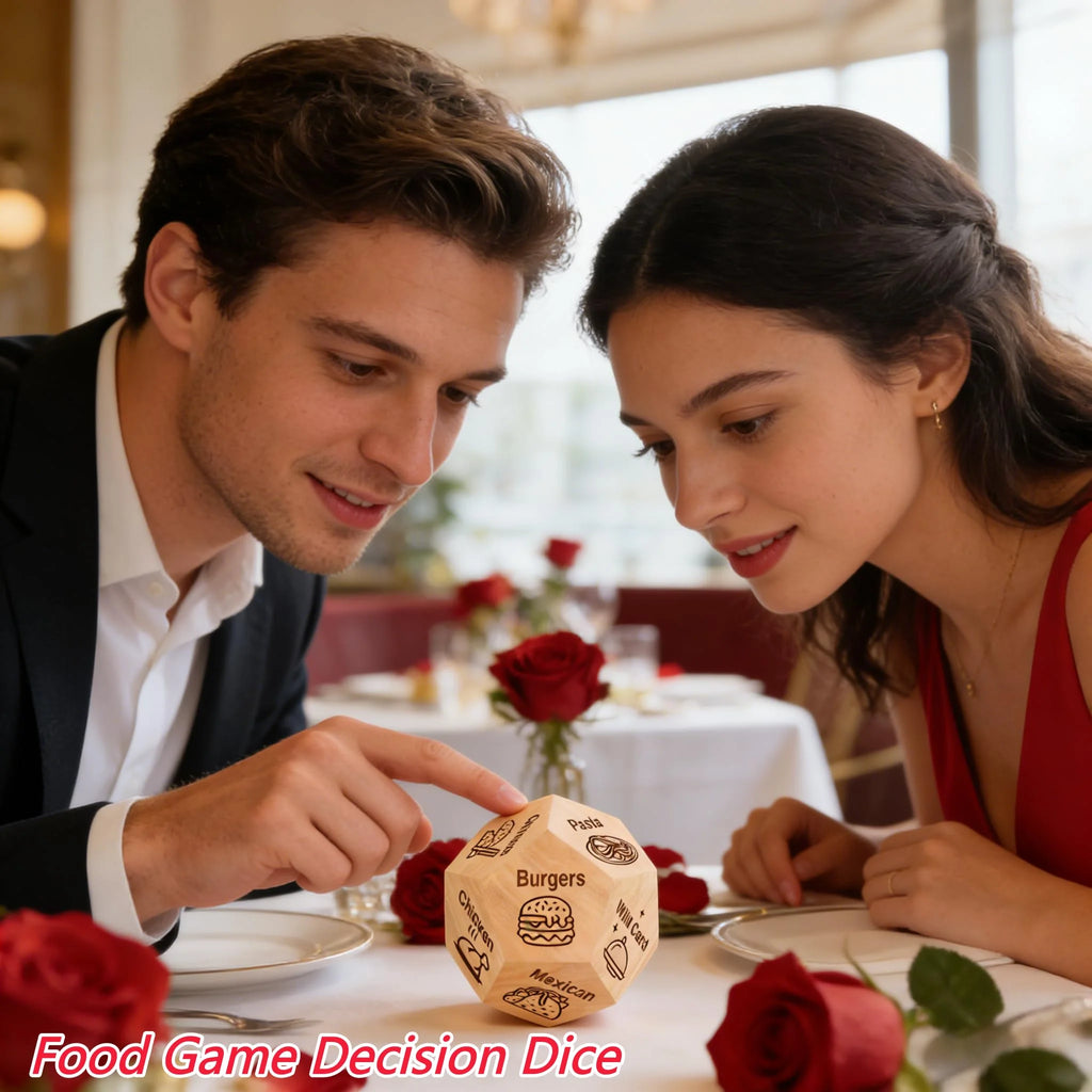 Valentines Day Gifts for Him Her,Date Night Food Decision Dice,Funny Couples Gifts for Boyfriend Girlfriend Anniversary Birthday - Big Tim's Magic Emporium