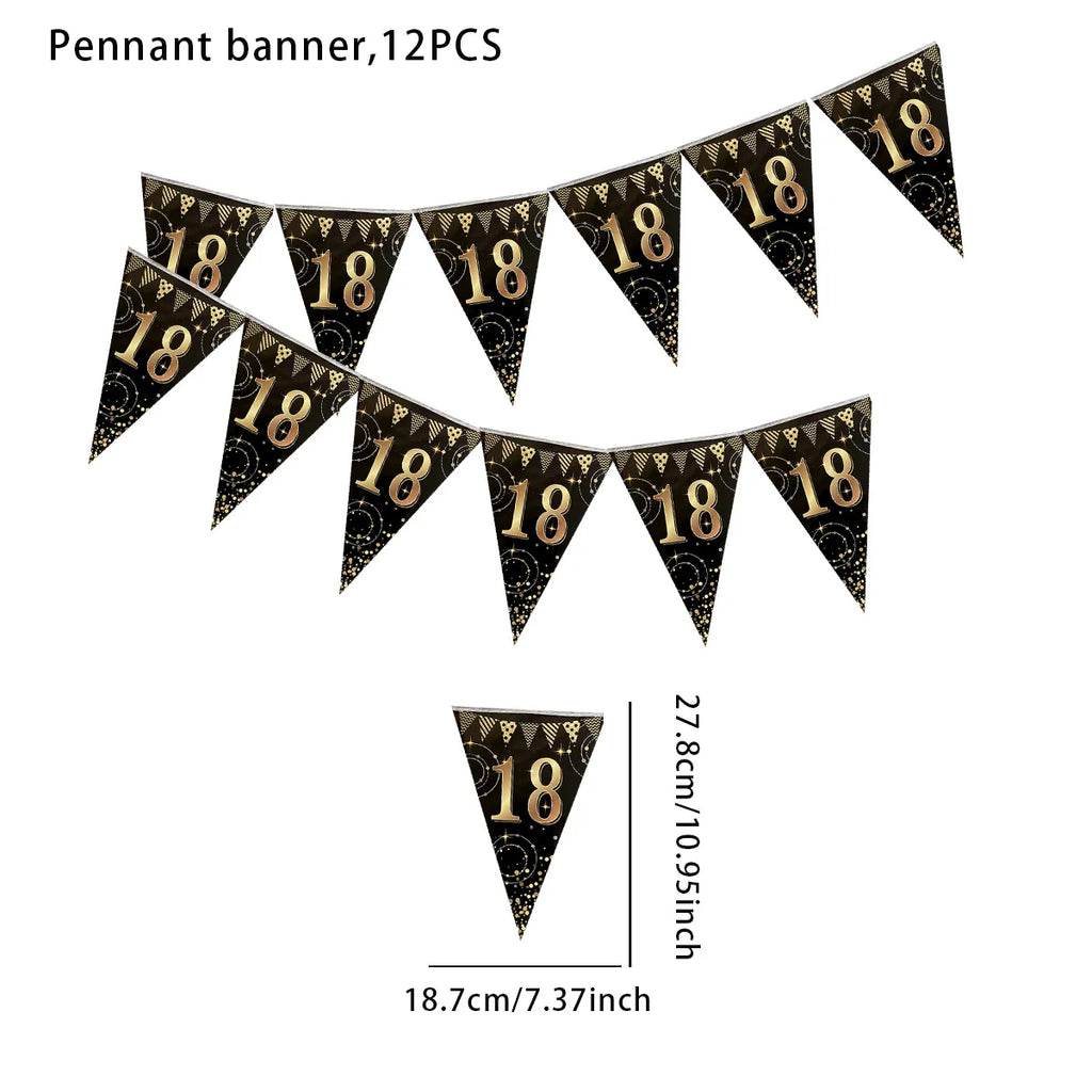 16th 60th 50 Year Happy Birthday Party Decoration Banners Supplies