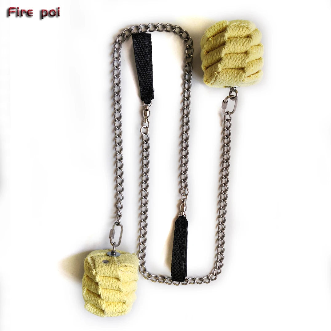 Fire Performer Poi Circus Arts Fire Spinning Fire Juggling Pair of Pro Medium Twista Fire Poi