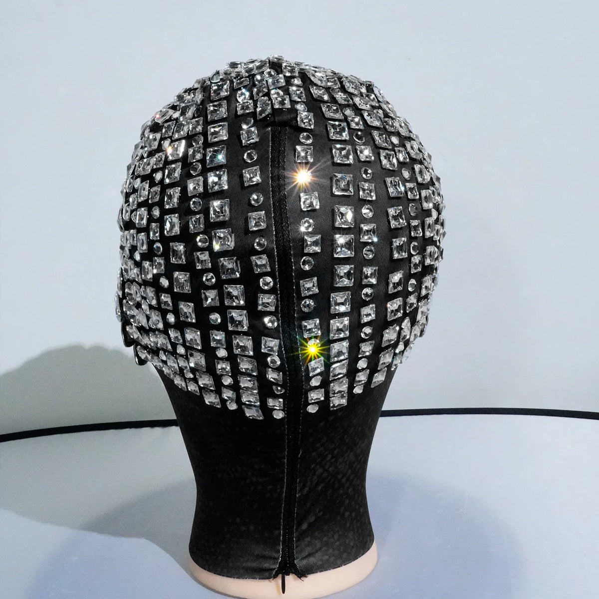 Super Shiny Rhinestone Full Face Headwear Mask