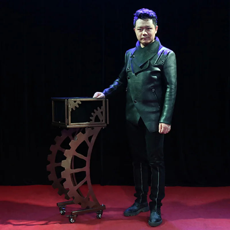 Industrial Style Magician Table Magic Tricks Easy to Assemble and Portable Metal Structure With Extra Storage Magia Desk Prop - Big Tim's Magic Emporium