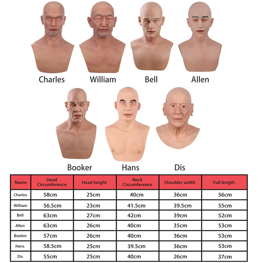 Crossdressing Soft Silicone Cosplay Costume Masks Props for Crossdresser Transvestite Halloween Men's silicone masks realistic - Big Tim's Magic Emporium