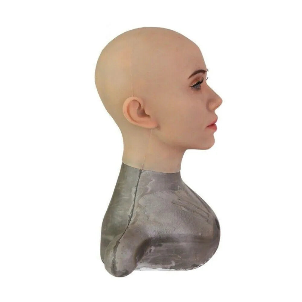 Herpinker Ball Crossdresser Silicone Mask Female Mask Headgear All-Inclusive Cosplay Simulation Men's Beauty Headgear - Big Tim's Magic Emporium