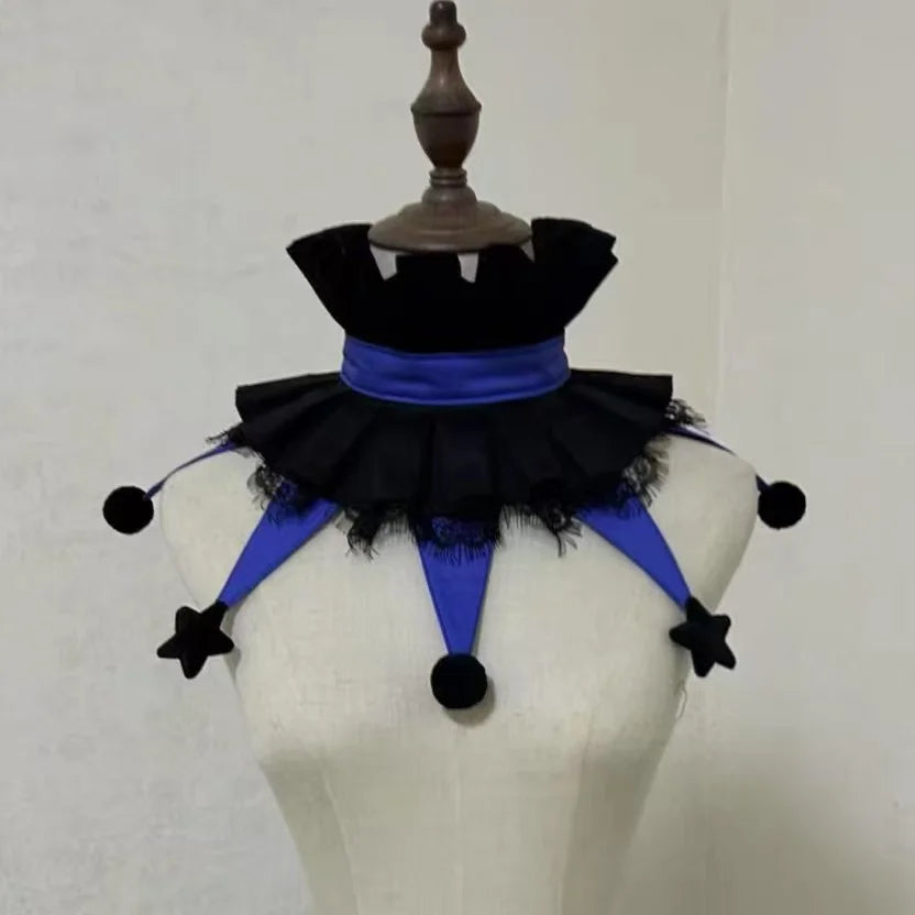 Handmade Halloween Colorful Clowns Chocker Cute Wear Fairy Tale Style Clown Collar Cos Stage Clown Ruff Collars - Big Tim's Magic Emporium