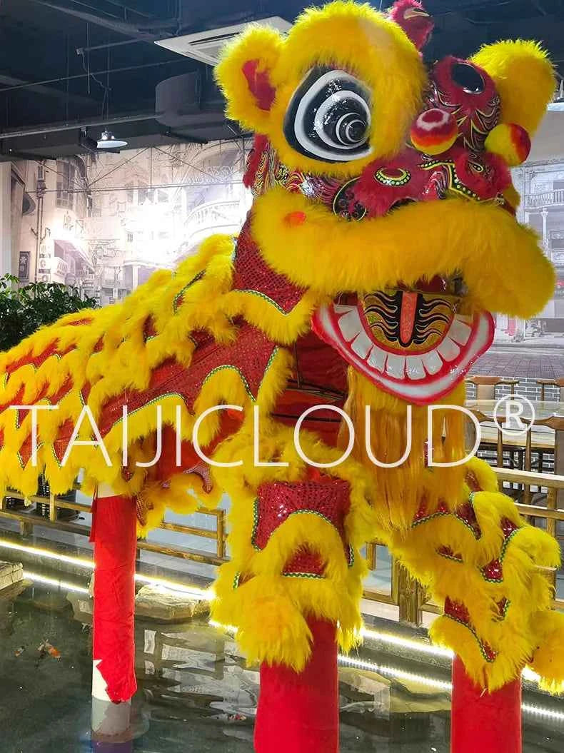 Southern Lion Dance Props for Adults, Double Performance Use, Wool Dragon Lantern, Authentic Lion Awakening Props.