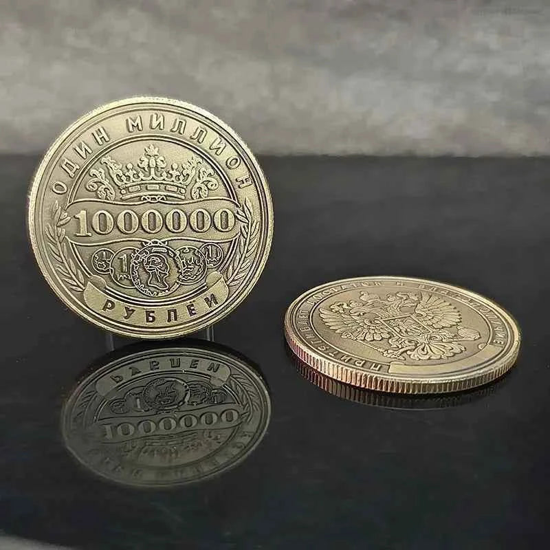 Commemorative Coin Million Ruble Home Coin collection medallions coins Russian 1 PCS European style Decor Commemorative Coin
