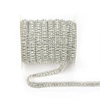 The Stardust Triple Crown – 3-Row Glass Crystal Rhinestone Cup Chain Trim