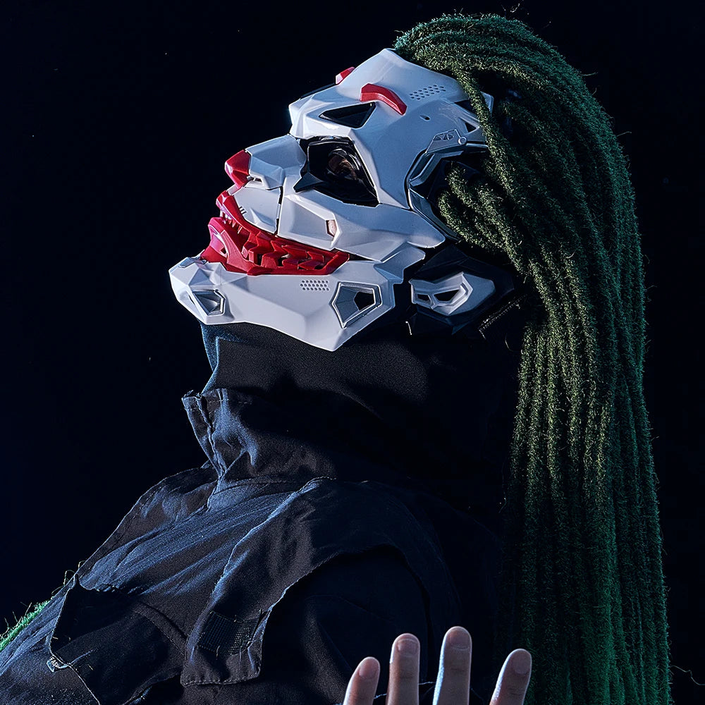 Joker Masks Cyberpunk Masks Clown Braids 2d Cosplay Resin Custom Products Halloween Anime Role-Playing Props And Gifts Toys - Big Tim's Magic Emporium