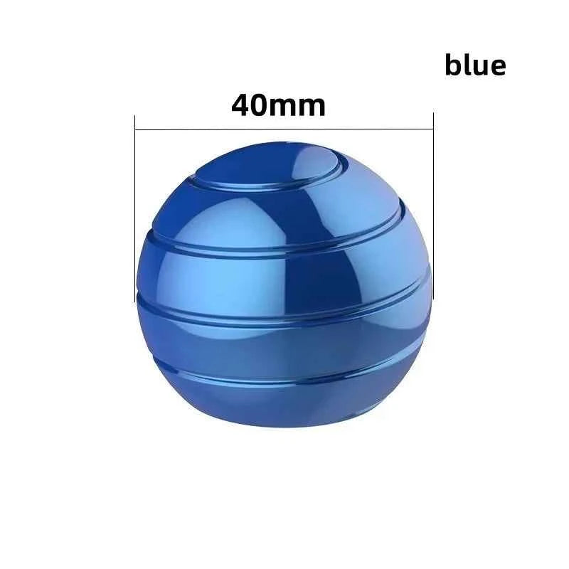 Metal Spherical Gyroscope Optical Illusion Fidget Toy Portable Desk Stress Relief Hypnosis Finger Spinner Gift for Adults Kids