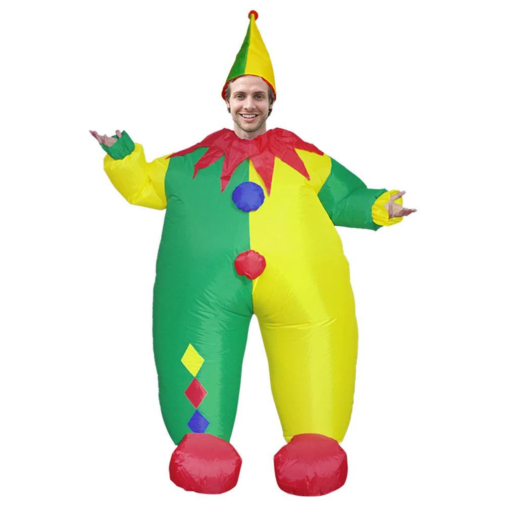 New clown inflatable costume, funny suit, mascot Purim, Halloween and Christmas party Cosplay costume for adults, with multiple - Big Tim's Magic Emporium
