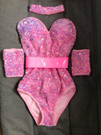 Women's Sequin Dance Bodysuit Costume for Dai & Chinese Folk Dance