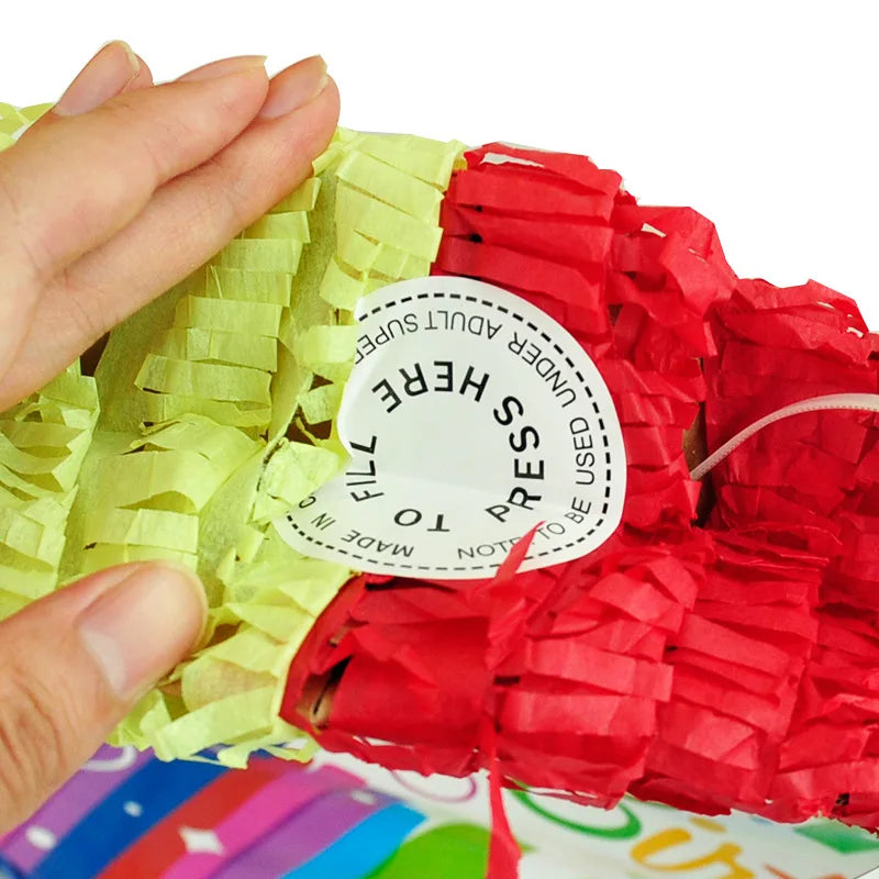 1pcs Happy Birthday Pinata Children's Birthday Party Game Props with Stick Kids Adult Birthday Party Decoration Pinata Toys 43cm