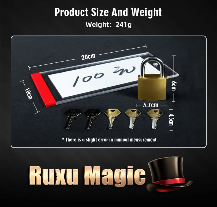 Russian Roulette Lock Prophecy Obedient Lock Interaction Street Illusion Magic Gimmick Visual Changing Tricks Prop for Performer - Big Tim's Magic Emporium