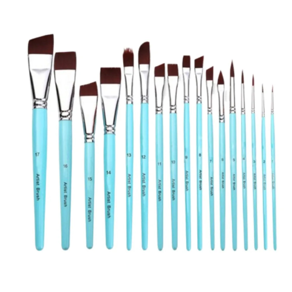 Body Pinting Face Body Art Paint Multifunctional Wooden Handle Drawing Art Pen with Storage Box Portable Oil Painting Brushes