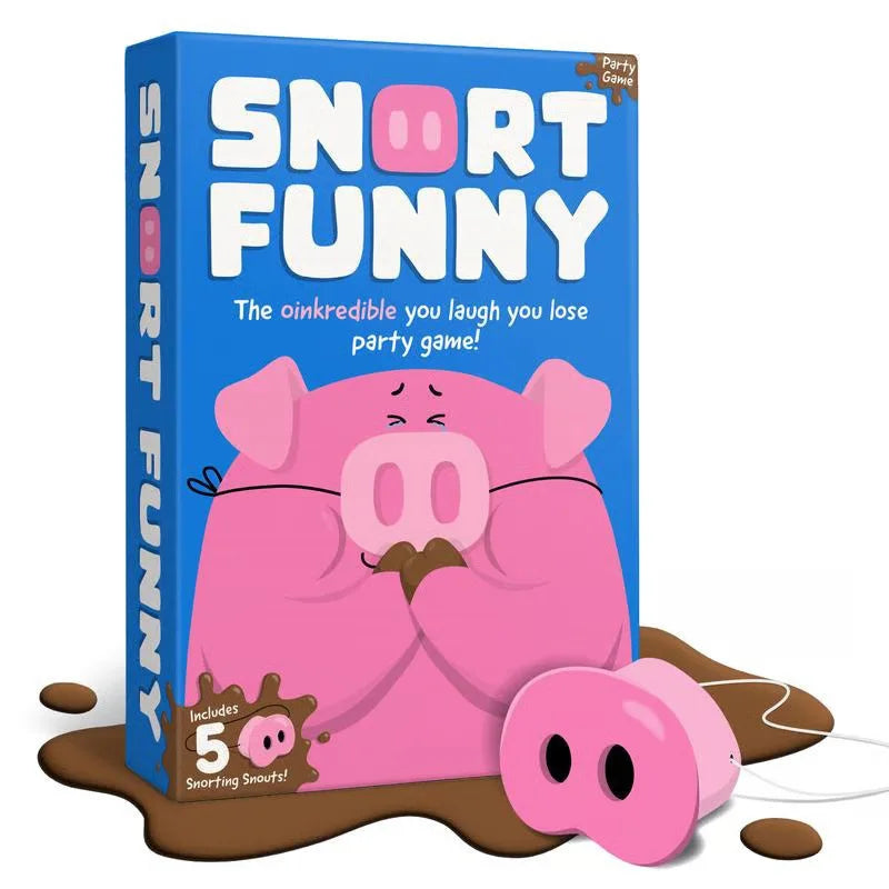 Party Game Provides Fun Snorts Board Games 5 Toy Pig Noses and Challenge Cards for Family and Friends - Big Tim's Magic Emporium