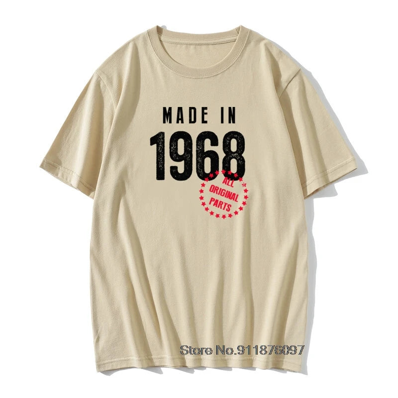 Funny T shirt Husband Birthday Gift 100% Cotton Retro TShirts 1965 1966 1967 1968 1969 Vintage Print Man Round Neck Clothes - Big Tim's Magic Emporium