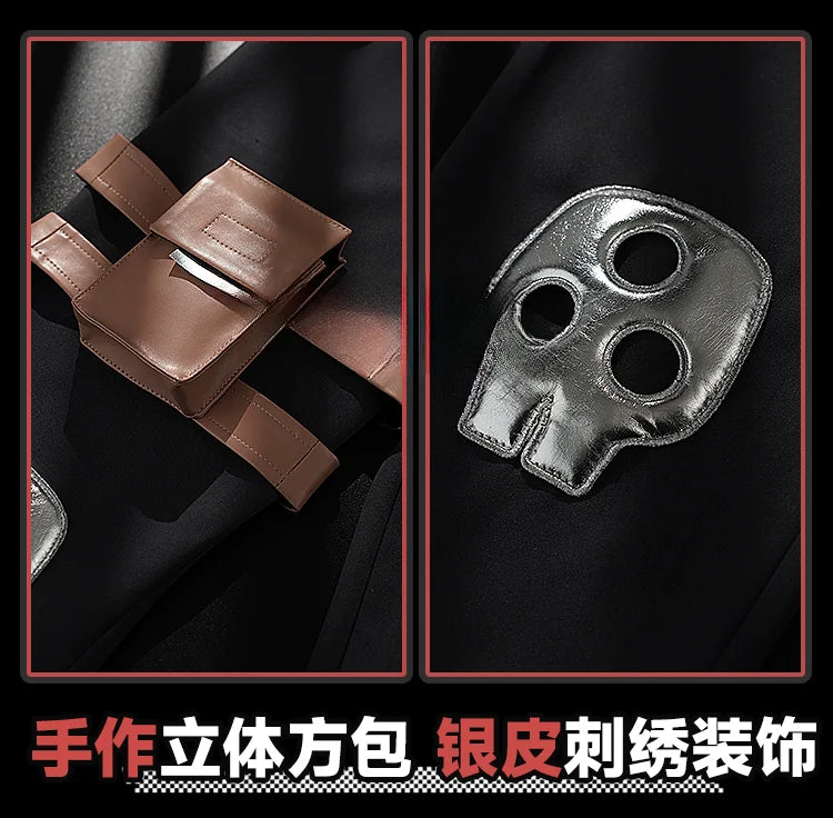 Billy Kid Cosplay Costume Face Cover Lighted Mask Game Zenless Zone Zero Cunning Hares Leather Uniform Halloween Party Men - Big Tim's Magic Emporium