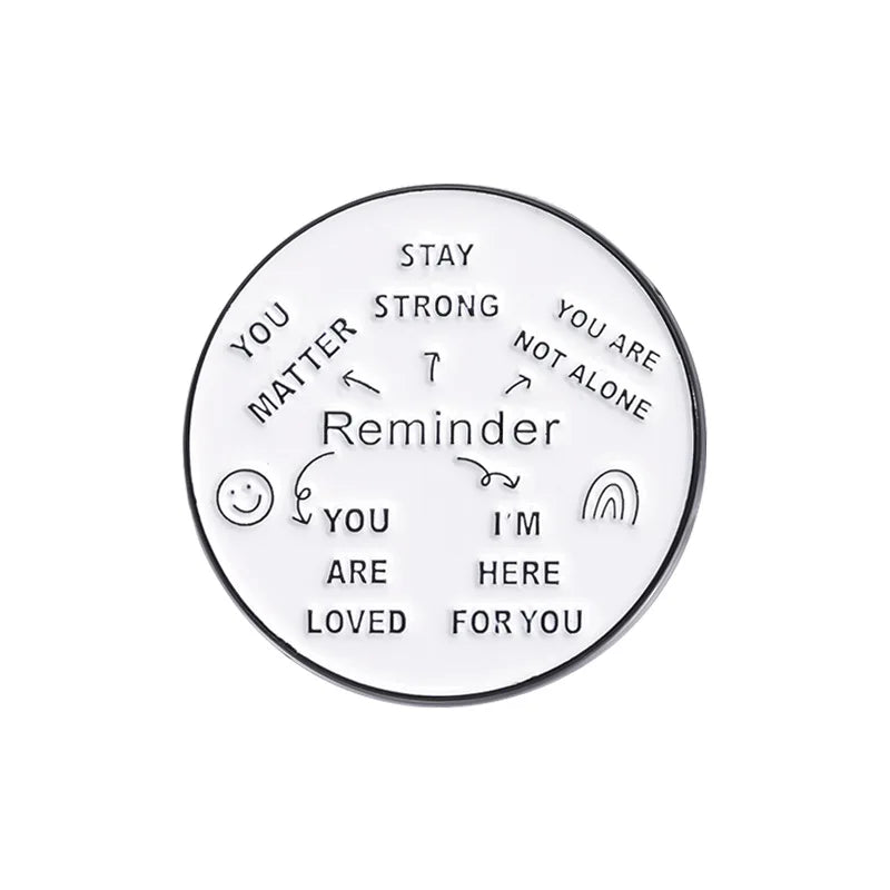 Funny Humorous Phrase Enamel Pins Creative Geometric Positive Quotes Brooches Lapel Badge Fashion Jewelry Gifts For Friends - Big Tim's Magic Emporium