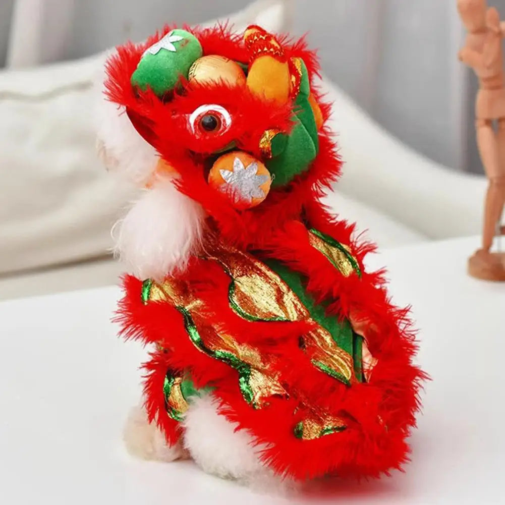 Pet Lion Dance Costume Dance Dog Costume Chinese New Year Pet Costume Dog Clothes For Pet New Year Spring Festival Dress Up