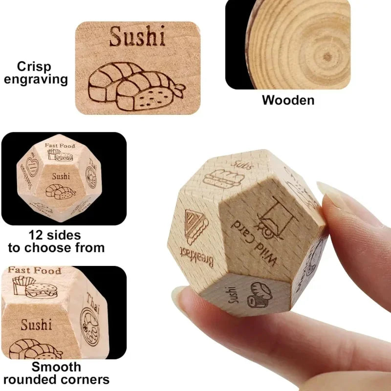 Valentines Day Gifts for Him Her,Date Night Food Decision Dice,Funny Couples Gifts for Boyfriend Girlfriend Anniversary Birthday - Big Tim's Magic Emporium