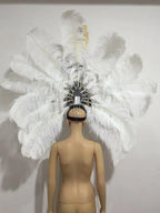 FASHIONABLE AND EXQUISITE HEADDRESS FEATHERS SAMBA DANCE CARNIVAL HALLOWEEN PARTY LATIN DANCE BAR PERFORMANCE HAT MASQUERADE
