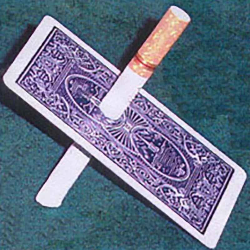 Cigarette Thru Through Card Magic Tricks Professional Magician Close Up Illusions Gimmick Props Comedy Card Magia
