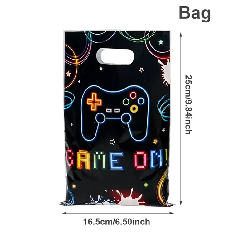 10/25pcs Game Party Gift Bag Electronic Game Theme Birthday Party Decor Happy Birthday Party Gift Bag with Handle Party Supplies - Big Tim's Magic Emporium
