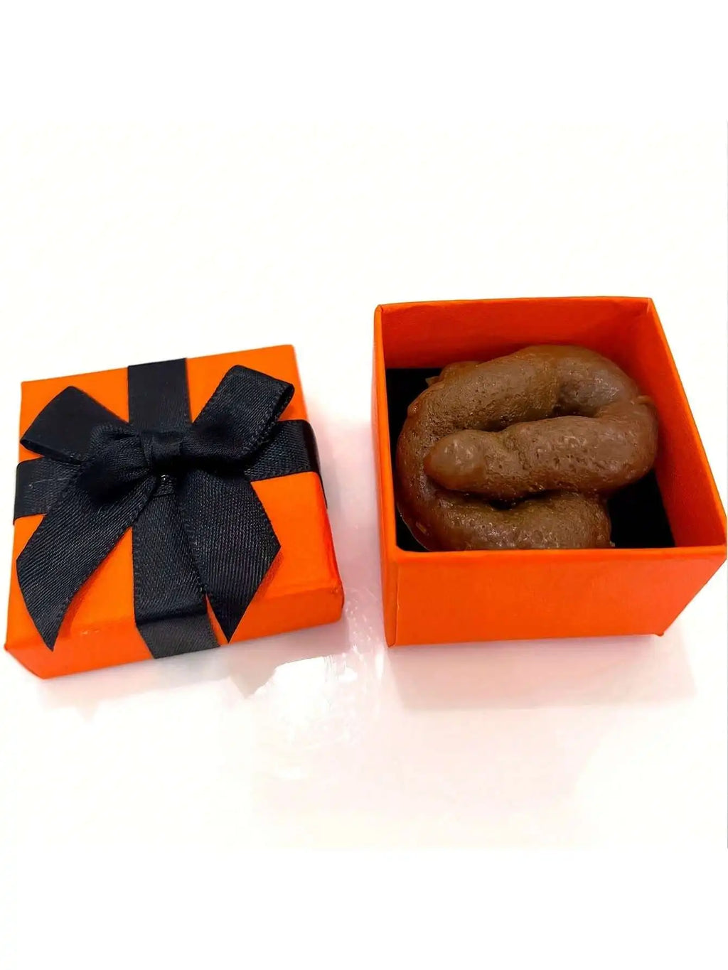 Surprise Gift Box with Prank Realistic Faux Feces Gift Box Orange & Design Perfect Funny Novelty Surprise Gift Box Prank Props - Big Tim's Magic Emporium