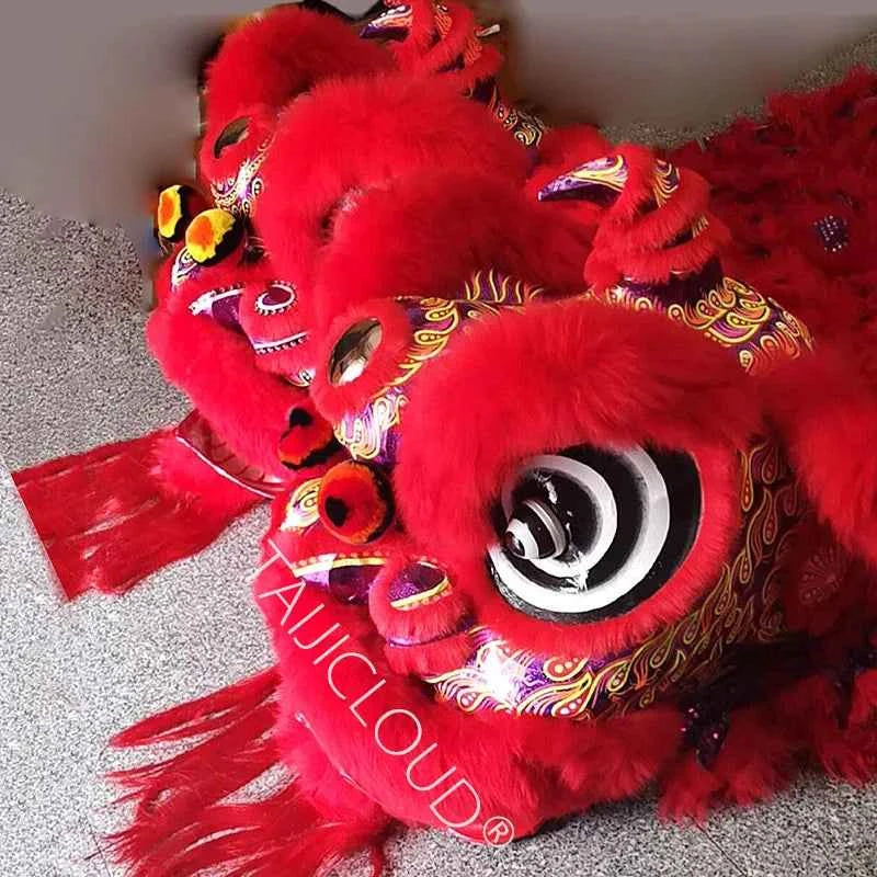 Southern Lion Dance Props for Adults, Double Performance Use, Wool Dragon Lantern, Authentic Lion Awakening Props.