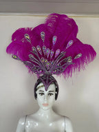 The Stardust Dionysia – Rose Red Feather Carnival & Masque Ball Headdress
