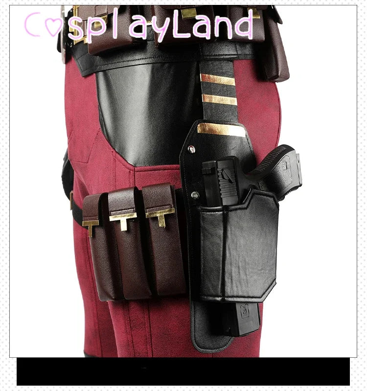 New Arrival DP3 Mr. Pool Cosplay Costume Hero Complete Clothes Red Leather Men Jumpsuit Halloween Carnival Christmas Outfit - Big Tim's Magic Emporium