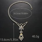 Dazzling Crystal Belly Dance Necklace & Statement Stage Performance Jewelry
