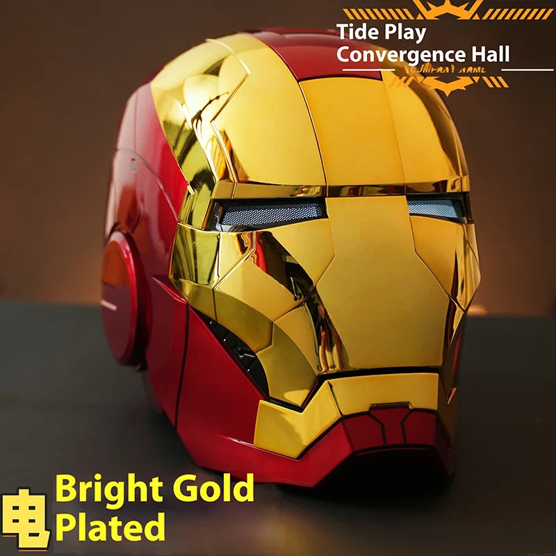 New Mechahead Mk50 Jarvis Iron Man Helmet Luminous Voice Control Deformable Electric Opening Halloween Cos Mask Male Toys Gifts - Big Tim's Magic Emporium