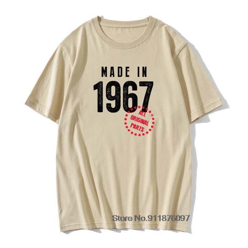 Funny T shirt Husband Birthday Gift 100% Cotton Retro TShirts 1965 1966 1967 1968 1969 Vintage Print Man Round Neck Clothes - Big Tim's Magic Emporium
