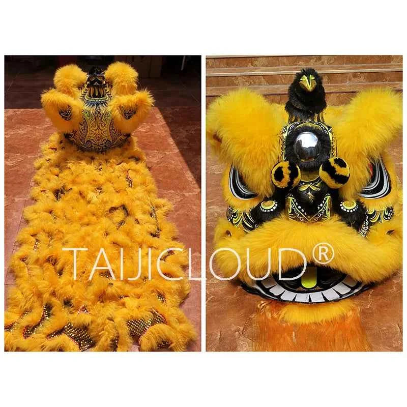 Southern Lion Dance Props for Adults, Double Performance Use, Wool Dragon Lantern, Authentic Lion Awakening Props.
