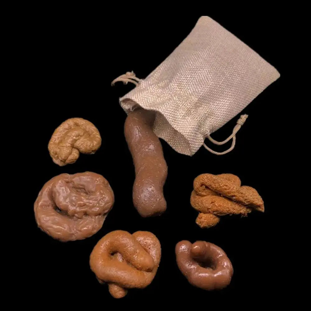 6Pcs Joke Gadget Squish Fool's Holiday Tricky  Funny  Prank Realistic Shit Gift Fake Poop - Big Tim's Magic Emporium